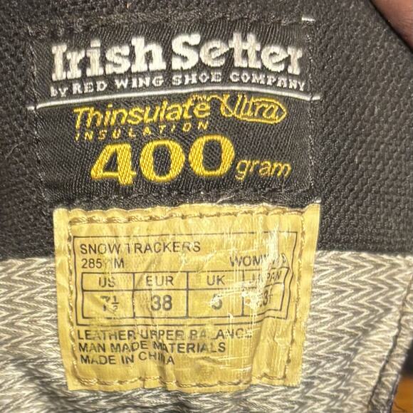 Irish Setter Snow Tracker Boots Women’s 7.5 Thinsulate 400g Waterproof Winter - Picture 5 of 8